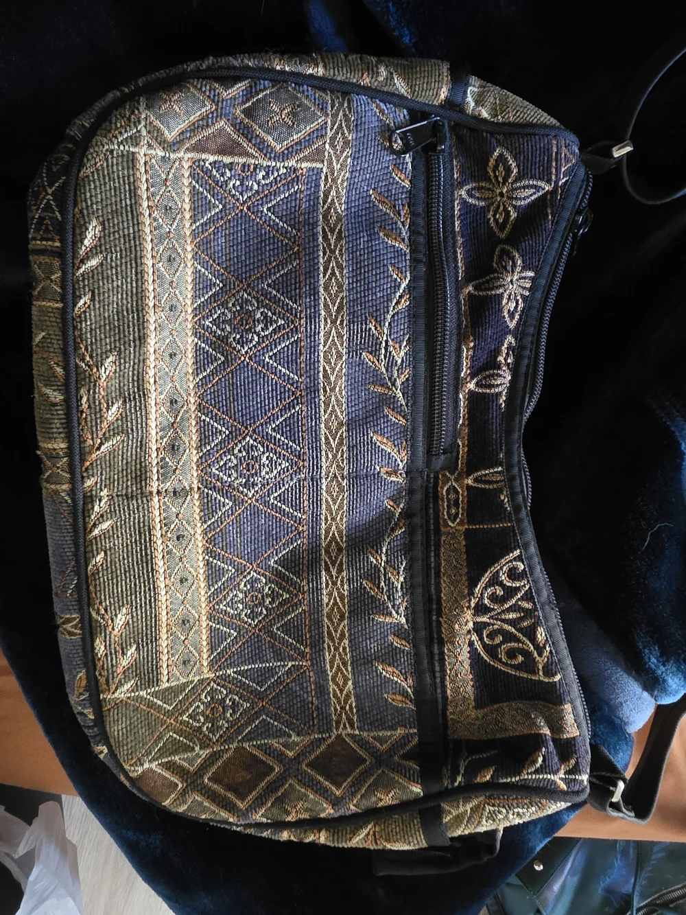 Unbranded Men's Crossbody Bag in Navy and Brown